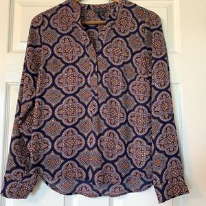 The Limited | Geometric Floral Print Blouse
